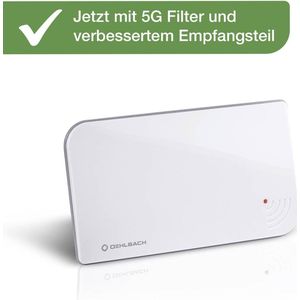 Oehlbach Scope Vision 5G DVB-T2 HD antenne - digitale kamerantenne - actieve DVB-T2 versterker - opvolger van onze testwinnaar - nu met 5G filter, wit