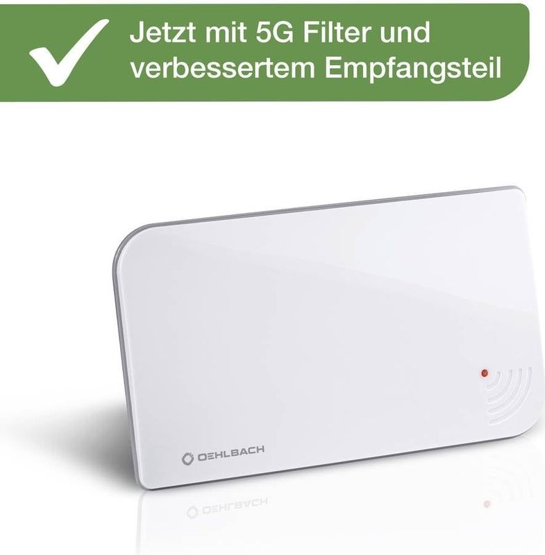 Oehlbach Scope Vision 5G DVB-T2 Actieve DVB-T/T2 platte antenne Binnen Wit