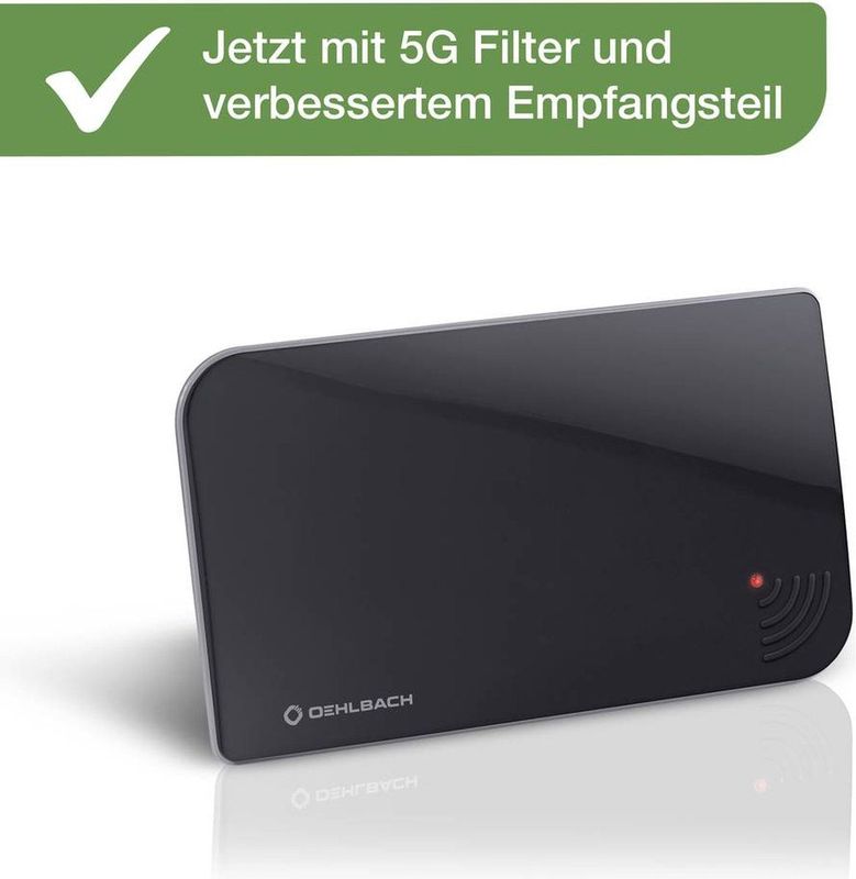 Oehlbach - Scope Vision 5G - Actieve DVB-T/T2 Antenne - Binnen - Zwart