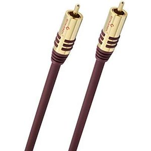 Oehlbach NF Sub, Cinch Subwoofer-Kabel - Audiokabel - rund - OFC - 8m - Bordeaux