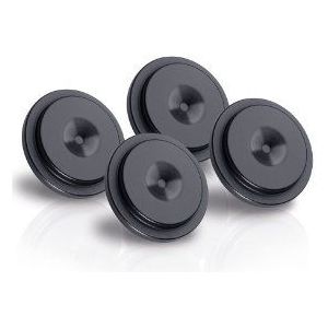 Oehlbach Washer 20 Set - hoogwaardige sluitring voor spikes - luidspreker & subwoofer - universeel inzetbaar, volledig metaal - 4 stuks - zwart