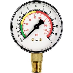 Metabo - Manometer Bandenvuller RD 63 R - 1/4" - 0-12 bar