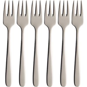 Villeroy & Boch - Daily Line - Gebaksvork-set - Zilver - 6-delig, Roestvrij Staal