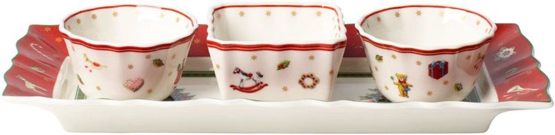 Villeroy & Boch Toy's Delight Dipset (4-delig) - Serveerplankje en schaaltjes voor feestelijke gelegenheden
