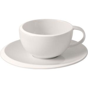 Villeroy & Boch - NewMoon koffiekopje, elegante kop voor het koffieuur, premium porselein, vaatwasserbestendig, wit, 190 ml