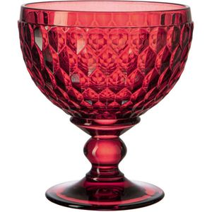 Villeroy & Boch Boston Col. Red Fluit, prachtige extravagant voor champagne en champagne, kristalglas, rood, 400 ml