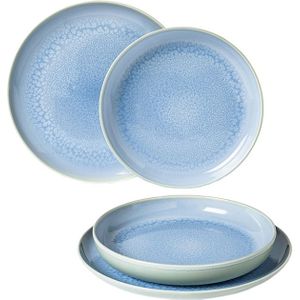 Villeroy & Boch Bordenset Crafted - Blueberry turquoise - 4-Delig