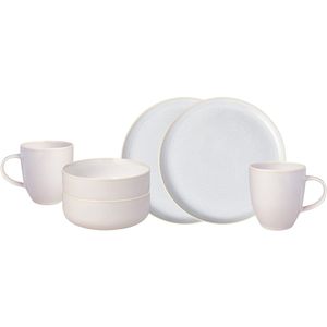 Ontbijtset Villeroy & Boch Crafted Cotton Wit (6-delig)