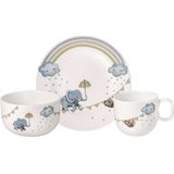 Villeroy & Boch - Walk Like An Elephant - Kinderservies - Wit - 3-delig, Vaatwasser- en Magnetronbestendig