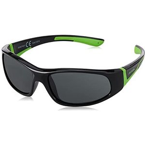 ALPINA FLEXXY JUNIOR - Flexibele en onbreekbare zonnebril met 100% UV-bescherming voor kinderen, zwart-groen, eenheidsmaat