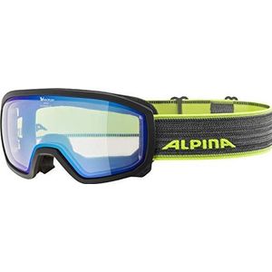 ALPINA Unisex - Kinderen, SCARABEO JR. V Skibrille, black/blue, One Size