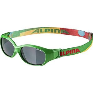 ALPINA Flexxy Kids Zonnebril, voor kinderen, uniseks, groen, puzzelgloss, één maat