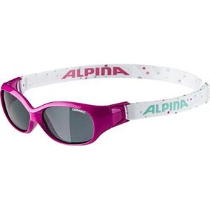 ALPINA Unisex - Kinderen, SPORTS FLEXXY KIDS Zonnebril, pink-dots gloss/black, One Size