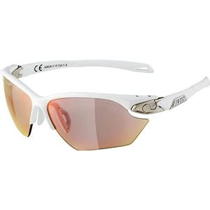ALPINA Unisex - Volwassenen, TWIST FIVE HR S QV Sportbril, white-silver matt/rainbow, One Size