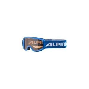 Alpina Piney Skibril, zonder condens, extreem robuust en onbreekbaar, met 100% UV-bescherming, voor kinderen, één maat, blauw