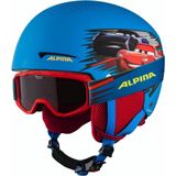 ALPINA ZUPO DISNEY Set - hoogwaardige Disney skibril en skihelm, veilig en exclusief voor kinderen, auto's, 48-52 cm