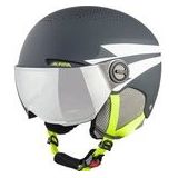 Skihelm Alpina Junior Zupo Visor Charcoal Neon Matt-54 - 58 cm