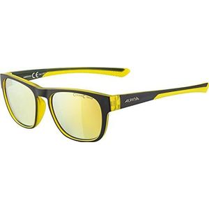 ALPINA Lino II CMY Unisex zonnebril voor volwassenen zwart neon geel mat één maat