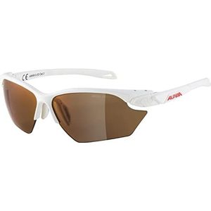 ALPINA Unisex - Volwassenen, TWIST FIVE S HR Q-LITE Sportbril, white matt/red, One Size