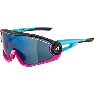 ALPINA Unisex, 5W1NG CMB+ sportbril, blauw/zwart, Eén maat, uniseks volwassenen, Eén maat