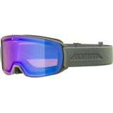 ALPINA Unisex - Volwassenen, NAKISKA Q Skibrille, moongrey/blue, One Size