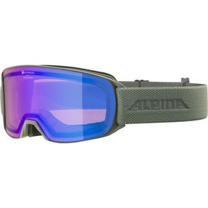 ALPINA Unisex - Volwassenen, NAKISKA Q Skibrille, moongrey/blue, One Size