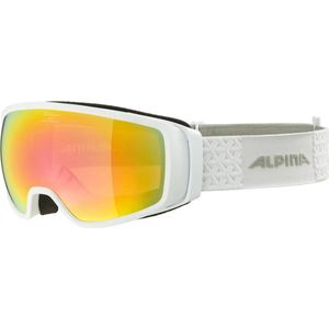 ALPINA Unisex – Double Jack Plut Q-LITE skibril voor volwassenen, mat wit, Eén maat