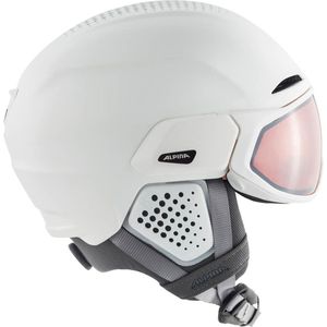 Alpina Oro QV MIPS Skihelm Met Vizier - White Matt | QuatroVarioflex S2-S3 | Maat: 55 - 59 cm