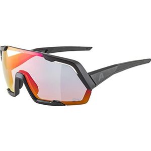 ALPINA Unisex - Volwassenen, ROCKET QV Sportbril, black matt/rainbow, One Size
