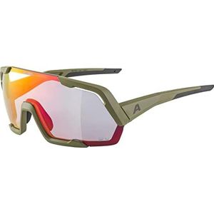 ALPINA Unisex - Volwassenen, ROCKET QV Sportbril, olive matt/rainbow, One Size