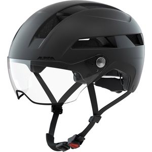 ALPINA Unisex - Volwassenen, SOHO VISOR Fietshelm, black matt, 51-56 cm