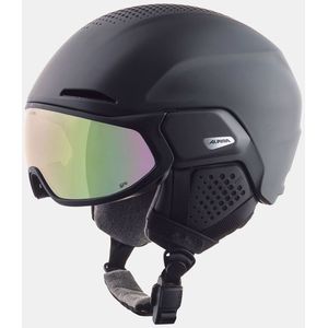 Skihelm Alpina Alto QV Black Matt (Cobalt Green)-55 - 59 cm