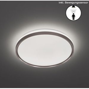 Fischer & Honsel Jaso BS 20099 Plafondlamp, 1 leds, 34 W, cappuccino, met bewegingsmelder, 49 x 49 x 7,5 cm, 3800 lm, 3000 K