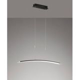 FISCHER & HONSEL LED hanglamp Metis dimbaar, CCT, zwart, 90cm