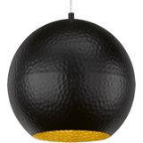 FISCHER & HONSEL Hanglamp Mylon, zwart/goud, bolvormig