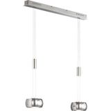 FISCHER & HONSEL LED hanglamp Colette, 2-lamps chroom/nikkel