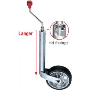AL-KO neuswiel PLUS - 48 mm buisdiameter - verlengde uitvoering - stalen velg - 300 kg draagvermogen