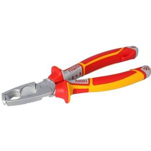 NWS 1451-49-VDE-180-SB 3k VDE 4-in-1 MultiCutter Wire Stripper, Zilver/Rood/Geel