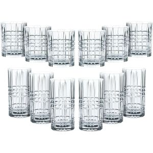 Nachtmann - Square Whiskey- en Longdrinkglazen - Set 12-delig - Whiskey - Longdrink