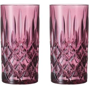 Nachtmann Longdrinkgläser  2er Set Noblesse ¦ rosa/pink ¦ Glas ¦ Maße (cm): B: 7,8 H: 15,9 T: 16.3  Ø: 8.0 Gläser & Karaffen > Cocktailgläser - Möbel Kraft