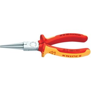 Knipex 30 36 160 Langbektang Verchroomd Ronde Bek 160mm VDE