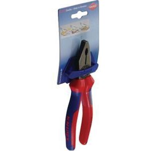 Knipex Kombitang zwart geatramenteerd, met meer-componentengrepen 180 mm (zelfbedieningskaart/blister) 03 02 180 SB