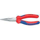 Knipex Platspitse tang met zijsnijder (radiotang) zwart geatramenteerd, met meer-componentengrepen 160 mm (zelfbedieningskaart/blister) 25 02 160 SB