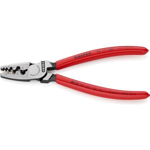 Knipex - 97 71 180 sb Crimpzange für Aderendhülsen mit Kunststoff überzogen 180 mm (SB-Karte/Blister)