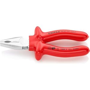 Knipex Kombitang verchroomd, dompelisolatie, VDE-getest 160 mm 03 07 160