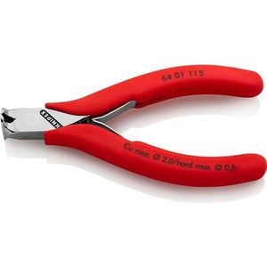 Knipex Elektronica-voorsnijtang met anti-slip kunststof bekleed 115 mm 64 01 115