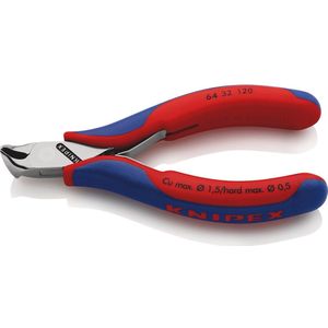 Voorsnijtang met schuine kop elektronica met kleine afkanting 120mm KNIPEX