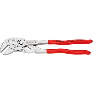 Knipex Sleuteltang tang en schroefsleutel in één gereedschap verchroomd, met kunststof bekleed 250 mm (zelfbedieningskaart/blister) 86 03 250 SB