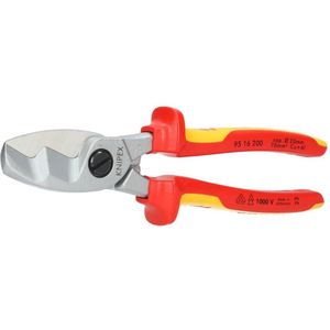 Knipex 95 16 200, Hand-Kabelschneider, Rot, Gelb, Chrom, 2 cm, VDE, 200 mm