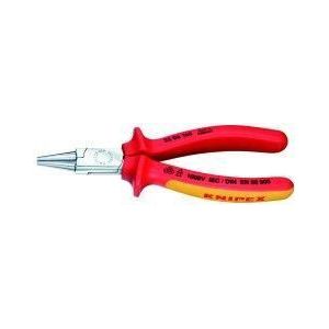 Knipex Rondbuigtang verchroomd, geïsoleerd met meer-componentengrepen, VDE-getest 160 mm 22 06 160